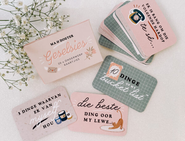 Mother Daughter Prompt Cards Afrikaans