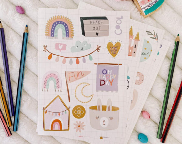 Colours of Me Kids Stickers Lilac