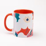 Monogram Mug Floral Back