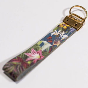 Floral Leather Keyring